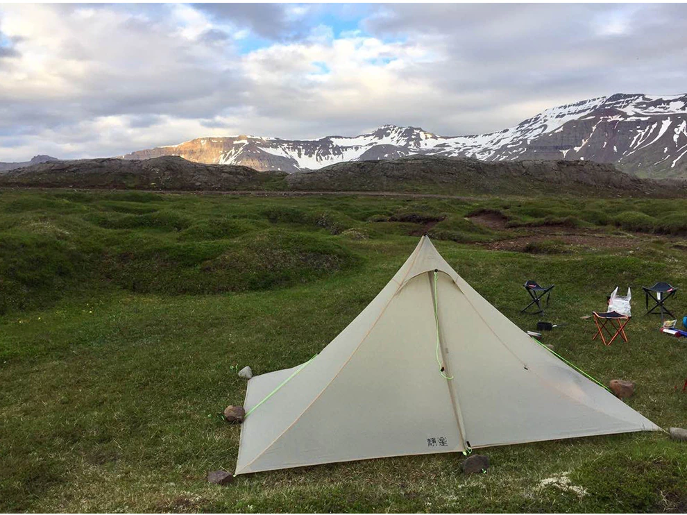 Cheap Goat Tents ASTA Gear Fengyin2  Pyramid 1 2 People Water proof 2 side silicon coating Flysheet Ultralight 4 season Tent Inner Mesh and Poles Tents 